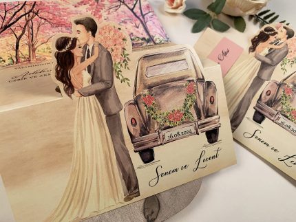 Gelin&Damat Tasarımlı Davetiye 63696