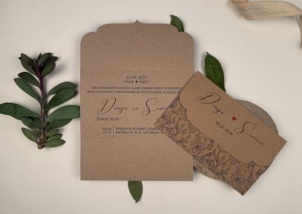 Kraft Zarfsız Davetiye 85852